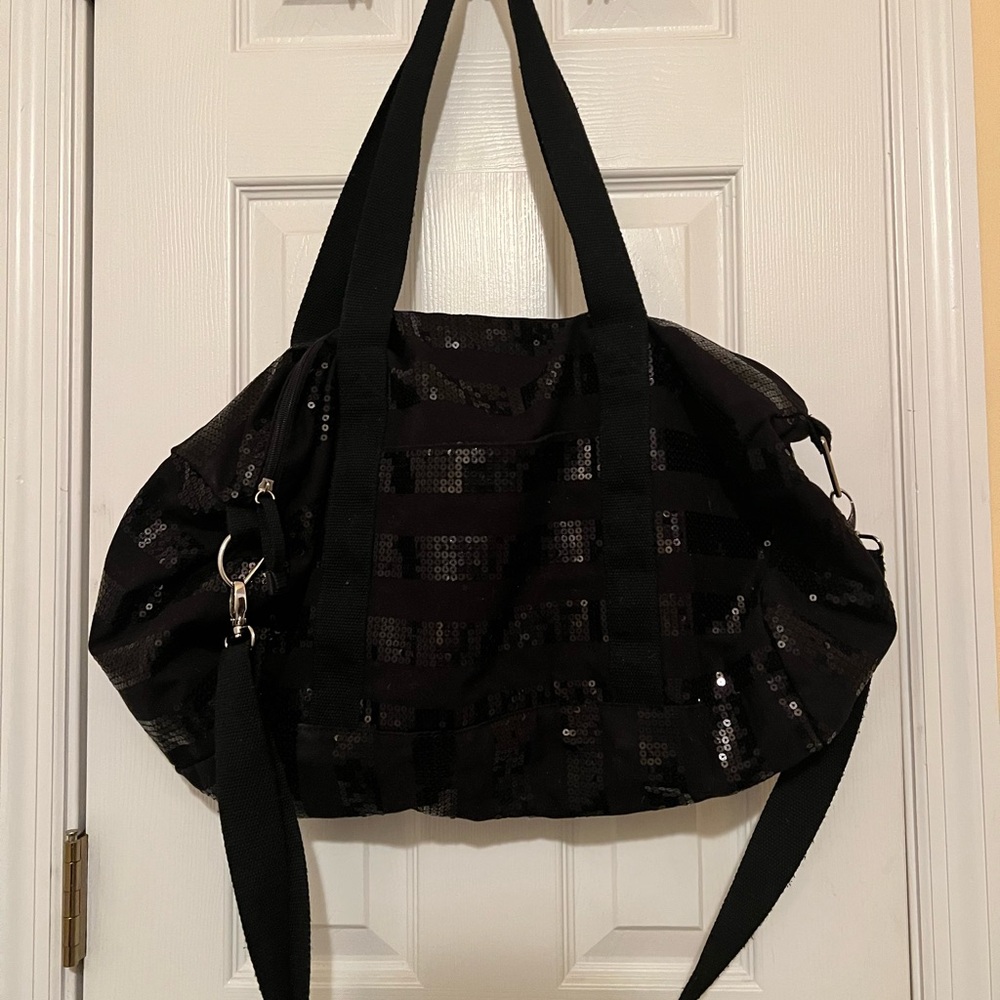 Black Sequin Tote Bag